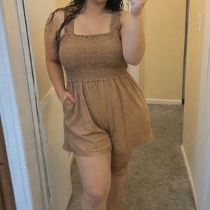 Women's Tan Jumpsuit